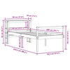 vidaXL Sengeramme med hodegavl voksbrun 90x200 cm heltre furu