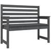 vidaXL Hagebenk gr&aring; 109x48x91,5 cm heltre furu