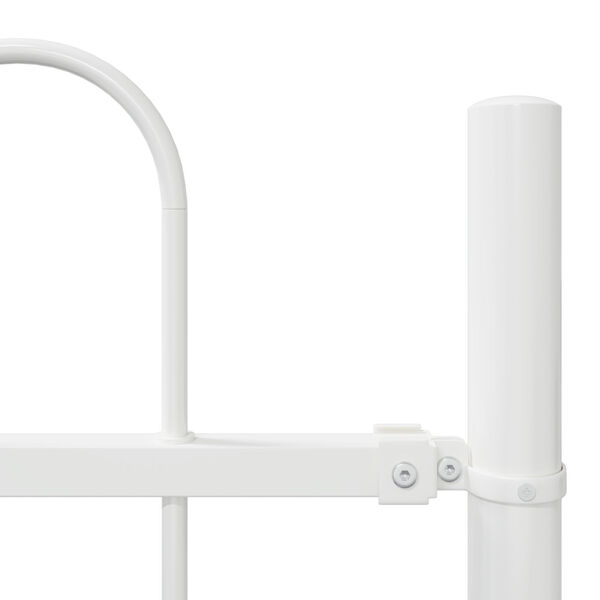 vidaXL Hage Hegning Hvit 1.7 x 0.8 m Pulverlakkert stål