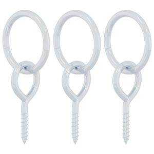 vidaXL Festeringer med &oslash;yeskruer 3 stk s&oslash;lv st&aring;l