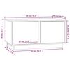 vidaXL Salongbord hvit 80x50x40 cm heltre furu