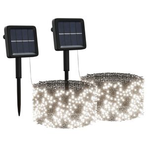 vidaXL Soldrevne lysslynger 2stk 2x200 LED kaldhvit innend&oslash;rs utend&oslash;rs