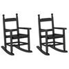 vidaXL Gyngestoler for barn 2 stk svart heltre poppeltre
