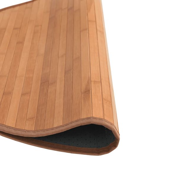 vidaXL Teppe rund naturell 60 cm bambus