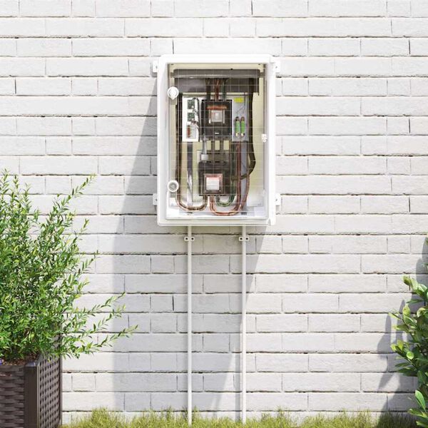 vidaXL Kontrollskap Gr&aring; 35 x 19,5 x 50 cm ABS-plast