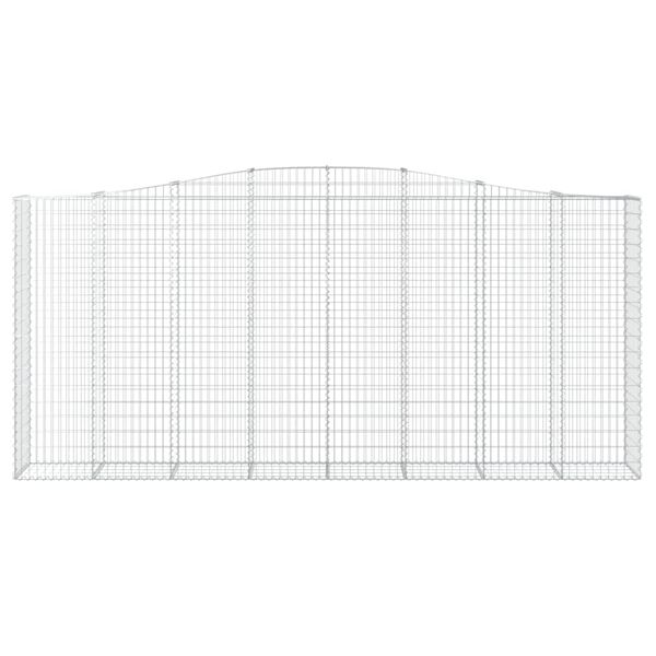 vidaXL Gabionkurv buet 400x50x180/200 cm galvanisert jern