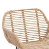vidaXL Barstol 2 pcs Naturlig 55 x 52 x 92 cm Rattan og Jern