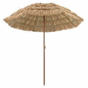 vidaXL Strandparasol Naturlig 255 x 255 x 255 cm Polyester og st&aring;l