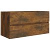 vidaXL Servantskap r&oslash;kt eik 90x38,5x45 cm konstruert tre