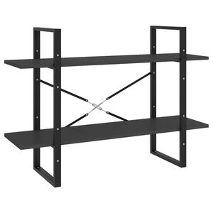 vidaXL Bokhylle 2 niv&aring;er gr&aring; 100x30x70 cm konstruert tre