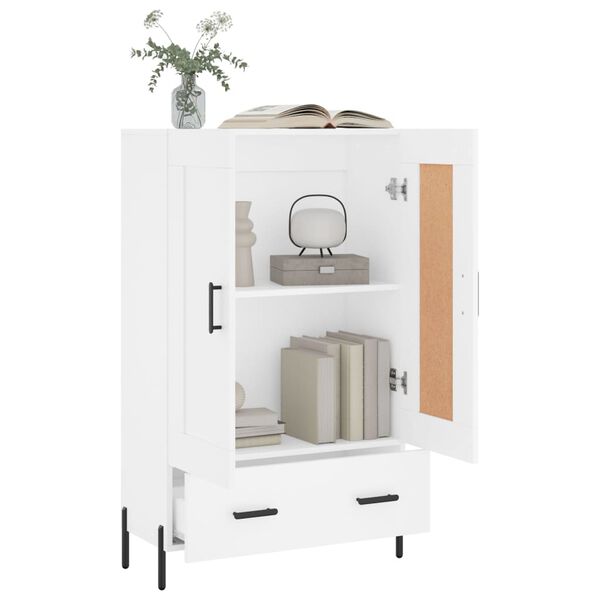 vidaXL Highboard hvit 69,5x31x115 cm konstruert tre