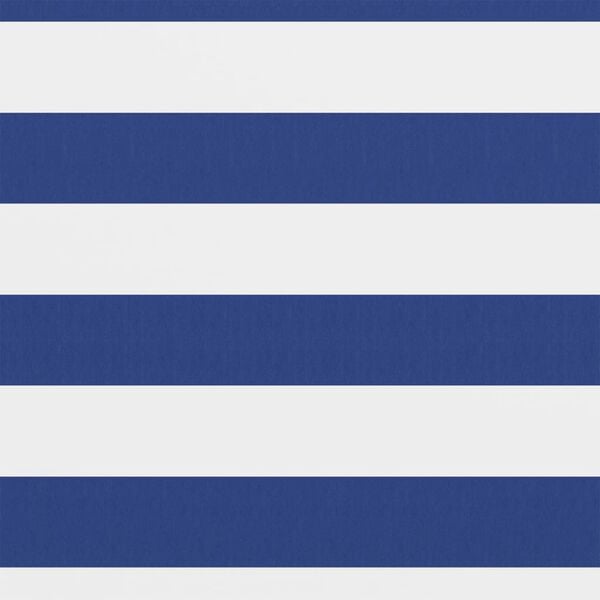 vidaXL Balkongskjerm hvit og bl&aring; 75x600 cm oxfordstoff