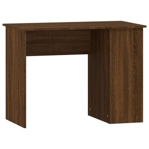 vidaXL Skrivebord brun eik 100x55x75 cm konstruert tre