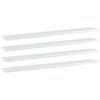 vidaXL Hylleplater 4 stk h&oslash;yglans hvit 80x10x1,5 cm sponplate