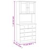 vidaXL Highboard ALTA hvit 77x35x165 cm heltre furu