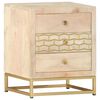 vidaXL Nattbord gull 40x30x50 cm heltre mango