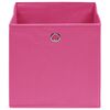 vidaXL Oppbevaringsbokser 4 stk rosa 32x32x32 cm stoff