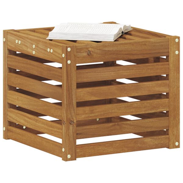 vidaXL Utend&oslash;rs Krakk Benk Naturlig 43 x 43 x 37 cm Solid akasietre