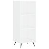 vidaXL Hylle hvit 34,5x32,5x90 cm konstruert tre