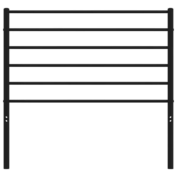 vidaXL Utskiftbar sengegavl i metall svart 100 cm