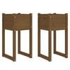 vidaXL Plantekasser 2 stk honningbrun 40x40x81 cm heltre furu