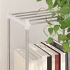 vidaXL Tubular Shelf med lagring Hvit 43 x 27 x 90 cm Aluminium