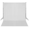 vidaXL Fotostudiosett med lyssett, bakgrunn og reflektor