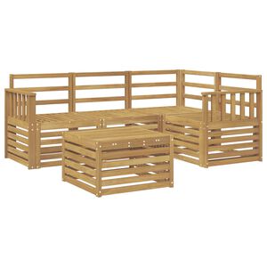 vidaXL Utend&oslash;rs sofa-sett 5 pcs Hvit 59 x 59 x 37 cm Solid akasietre