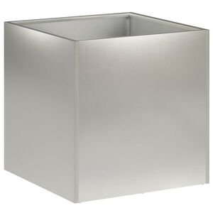 vidaXL Hageblomsterpotte S&oslash;lv 25 x 25 x 25 cm Rustfritt st&aring;l