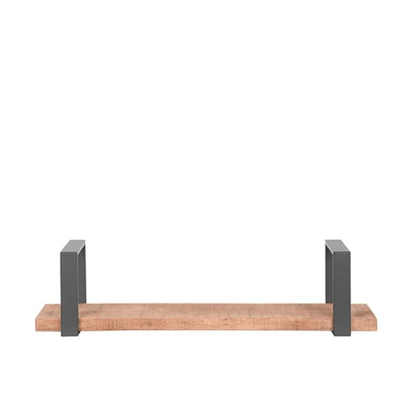 LABEL51 Vegghylle Slam 80x23x20 cm L tre/brent st&aring;l