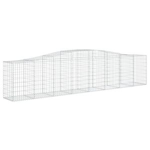 vidaXL Gabionkurv buet 400x50x80/100 cm galvanisert jern