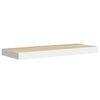 vidaXL Flytende vegghylle eik og hvit 60x23,5x3,8 cm MDF