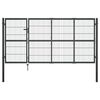 vidaXL Hageport med stolper st&aring;l 350x120 cm antrasitt