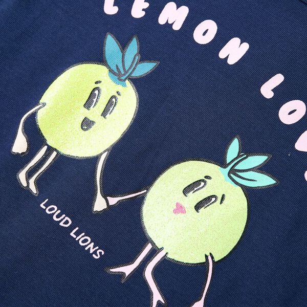 T-skjorte for barn marineblå 128