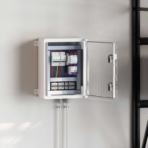 vidaXL Kontrollskap Gr&aring; 30 x 16,5 x 40 cm ABS-plast