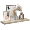 vidaXL Flytende vegghylle eik 80x23,5x3,8 cm MDF