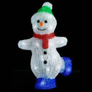 vidaXL LED-sn&oslash;mannfigur akryl innend&oslash;rs og utend&oslash;rs 30 cm