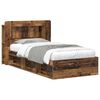 vidaXL Sengeramme med oppbevaring Gammelt tre 75 x 190 cm