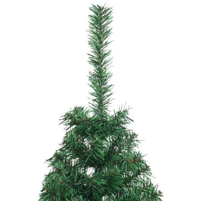 vidaXL Kunstig juletre halvt med stativ grønn 150 cm PVC