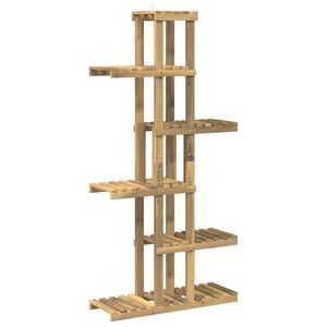 vidaXL Planteholder Hvit 68 x 23,5 x 140 cm Solid akasietre