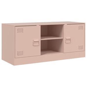 vidaXL TV-benk rosa 99x39x44 cm st&aring;l