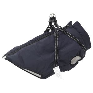 vidaXL Hund Frakk Marinebl&aring; L44 Fleece og polyester
