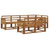 vidaXL Utend&oslash;rs sofa-sett 7 pcs Naturlig Solid akasietre