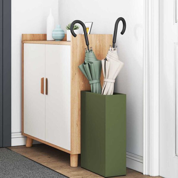 vidaXL Parasollstativ Olivengr&oslash;nn 28 x 12 x 41 cm St&aring;l