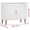 vidaXL Skjenk MOLDE hvit 90x40x80 cm heltre furu