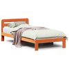 vidaXL Sengeramme uten madrass voksbrun 90x190 cm heltre furu