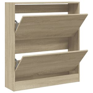 vidaXL Skoskap sonoma eik 80x21x87,5 cm konstruert tre