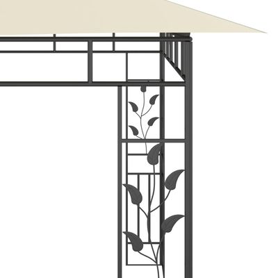 vidaXL Paviljong med myggnett 6x3x2,73 m kremhvit