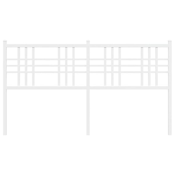 vidaXL Utskiftbar sengegavl i metall hvit 160 cm
