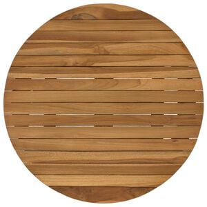 vidaXL Bordplate &Oslash; 60 x 3,5 Rund Massivt Teaktre Naturlig